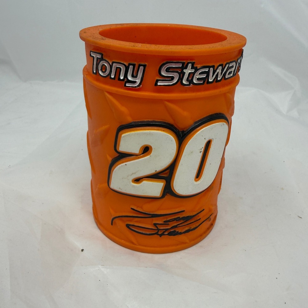 Tony Stewart 20 NASCAR Winners Circle Orange Rubber Can Cooler Koozie 2005
